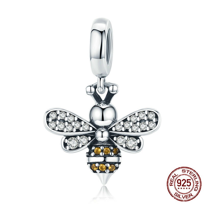 6 Genuine 925 Sterling Silver Cubic Zirconia Bee Crystal Charm fit Women Bracelets DIY Jewelry Girlfriend Christmas Gift
6 Genuine 925 Sterling Silver Cubic Zirconia Bee Crystal Charm fit Women Bracelets DIY Jewelry Girlfriend Christmas Gift