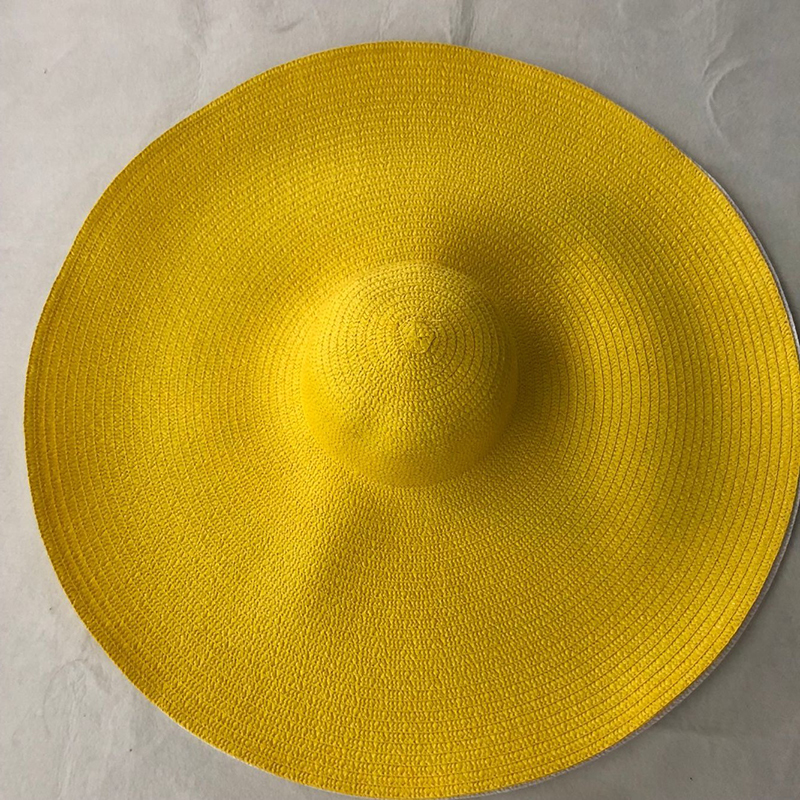 LVTZJ Super Bigger Brim Wide Straw Hats For Women Foldable Paper Beach Hat Summer Sun UV Hats Stage Cap Dropshipping Wholesale CX200714