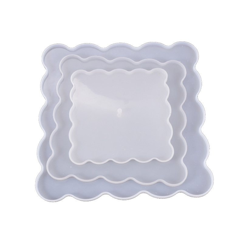 Three Layer Fruit Tray Silicone Mold Cake Stand Epoxy Resin Tray Plate DIY Resin Coaster Mold Handmade Crystal Epoxy Plate Home Decoration