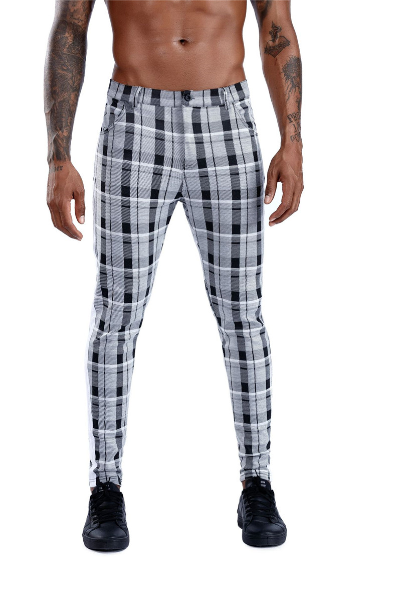 Plaid Business Mens Trousers Slim Stretch Middle Waist Mens Designer Pants Pockets Summer Male Pencil Pants
Plaid Business Mens Trousers Slim Stretch Middle Waist Mens Designer Pants Pockets Summer Male Pencil Pants