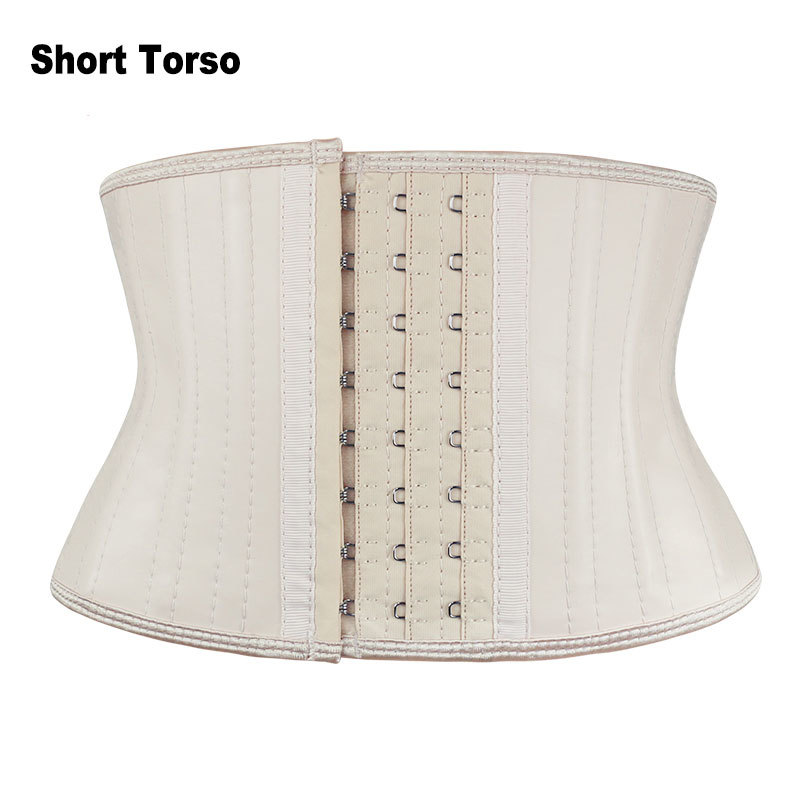 Slimming Belt Short Torso 7 Inches Height Waist Trainer Latex 25 Steel Bones Tummy Control Body Shaper for Small Body Women