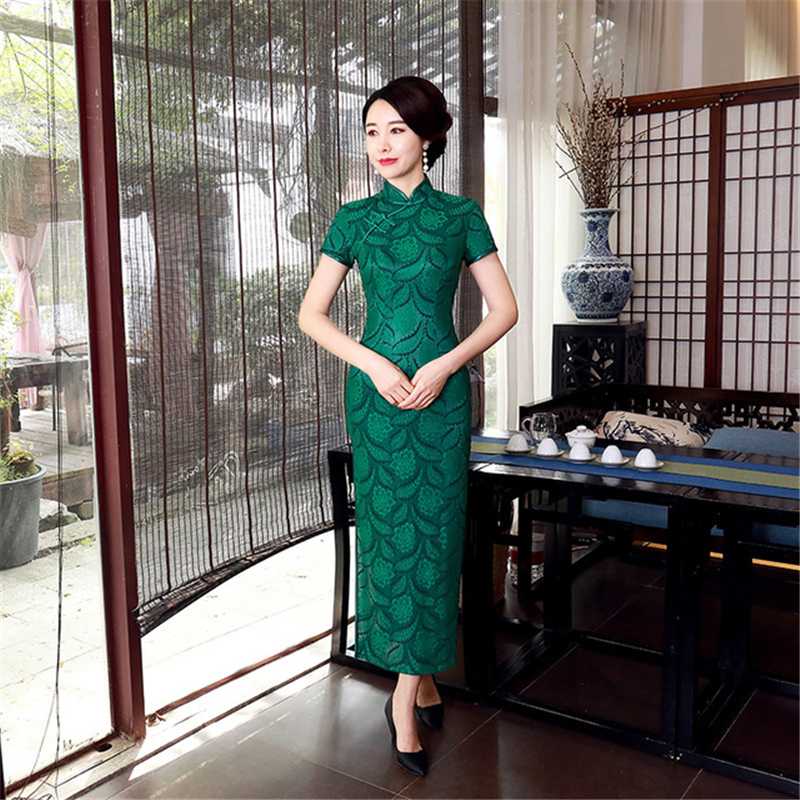 Long cheongsam dress plus size mother's slim fit retro costume lace fashion dress new arrival women's clothing sexy Qipao
Long cheongsam dress plus size mother's slim fit retro costume lace fashion dress new arrival women's clothing sexy Qipao