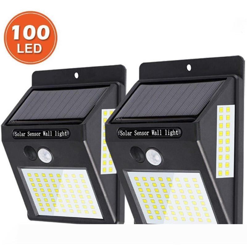 

Solar Lights Outdoor Motion Sensor Lights Wall Light 100LEDs Solar Energy Street Lighting Waterproof Garden Garage Yard Lamp