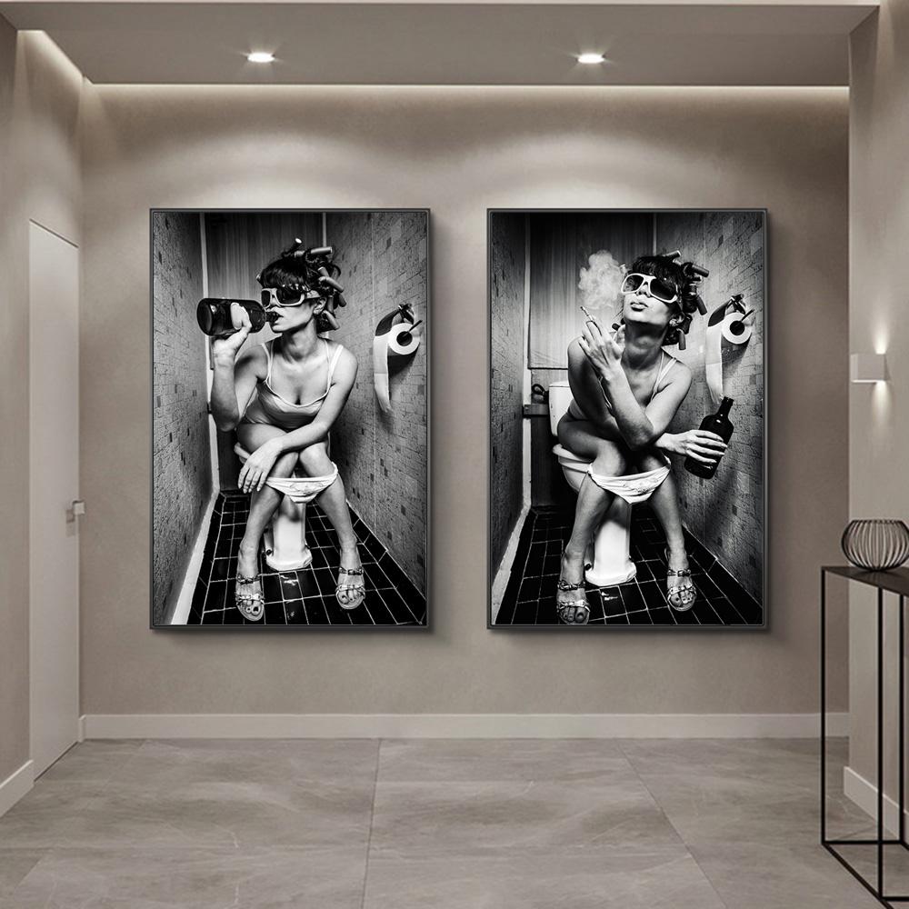 Sexy Girl Sits in a Toilet Nordic Canvas Art Posters And Prints Black And White Canvas Paintings On the Wall Art Pictures Cuadro
Sexy Girl Sits in a Toilet Nordic Canvas Art Posters And Prints Black And White Canvas Paintings On the Wall Art Pictures Cuadro