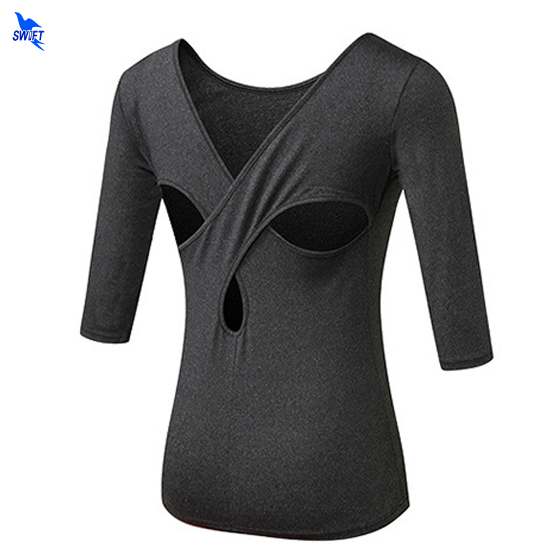 Sexy Half Sleeve Cross Back Women Yoga Shirts Quick Dry Sportswear Tops Gym Fitness Dancing T-Shirt Running Compression Clothing, Purple
Sexy Half Sleeve Cross Back Women Yoga Shirts Quick Dry Sportswear Tops Gym Fitness Dancing T-Shirt Running Compression Clothing, Purple