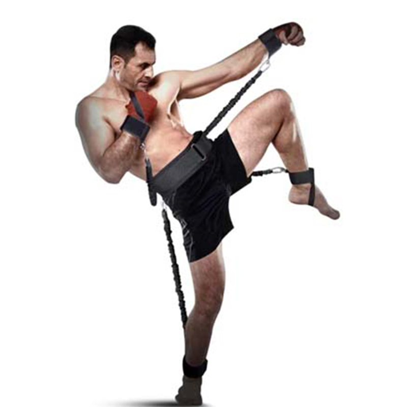 Fitness Resistance Band Set For Boxing On Legs And Arms Fitness Band Muay Thai Home Gym Bouncing Strength Training Equipment
