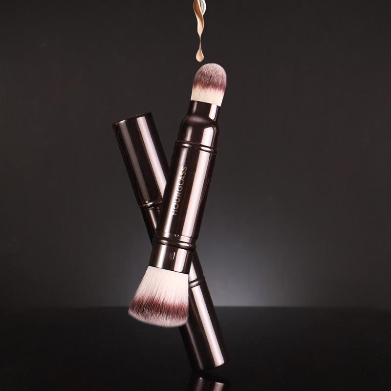 HG Retractable Double-Ended Complexion Makeup - Soft portable foundation blush powder concealer Cosmetics Brush