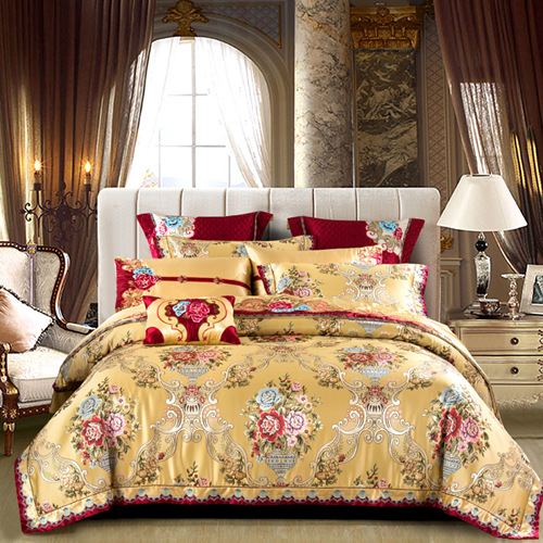 2020 Luxury Silk Cotton Jacquard Black Bedding Set Quilt Cover Sets Flat Bed Sheet Pillowcases Queen King Size 4/6/8/9Pcs