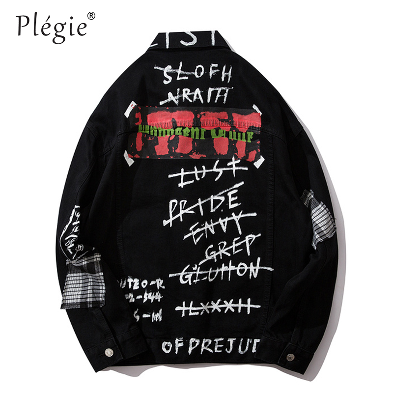 Plegie Hip Hop Letter Print Denim Jackets Streetwear Men Hipster Casual Punk Rock Black Jeans Coats Mens Outwear Unisex Tops, Black denim jackets
Plegie Hip Hop Letter Print Denim Jackets Streetwear Men Hipster Casual Punk Rock Black Jeans Coats Mens Outwear Unisex Tops, Black denim jackets