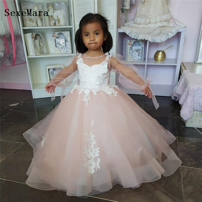 Flower Girl Dress for Wedding White Lace Top Applique Puffy Gown Kids First Communion Dress Custom Made, Pink
Flower Girl Dress for Wedding White Lace Top Applique Puffy Gown Kids First Communion Dress Custom Made, Pink