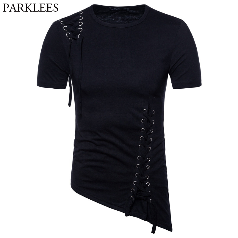 Black Irregular Bandage T Shirt Men 2020 New Short Sleeve Slim Fit Punk T-shirt Male Hip Hop Hipster Nightclub Streetwear Tees, Dark gray
Black Irregular Bandage T Shirt Men 2020 New Short Sleeve Slim Fit Punk T-shirt Male Hip Hop Hipster Nightclub Streetwear Tees, Dark gray