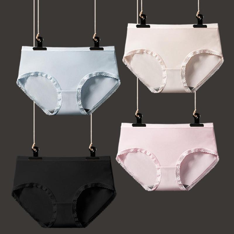 Woman Breathable Seamless Sexy Soft Breathable Mid Waist Lace Hem Modal Underwear Briefs, Black
Woman Breathable Seamless Sexy Soft Breathable Mid Waist Lace Hem Modal Underwear Briefs, Black