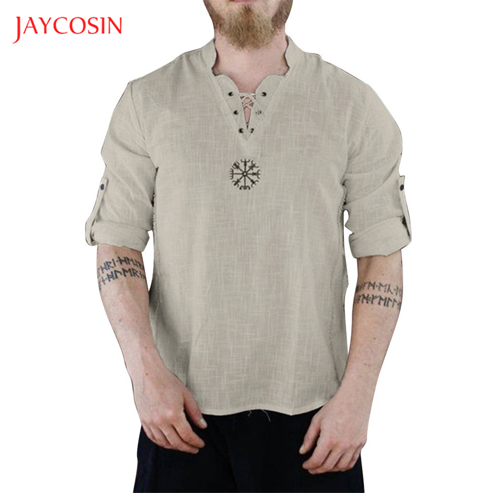 Jaycosin Clothes Men T-shirt Fashionable linen Summer Top Long sleeves Men Casual Sport Printed Lace up blouse top mujer XXL, Beige
Jaycosin Clothes Men T-shirt Fashionable linen Summer Top Long sleeves Men Casual Sport Printed Lace up blouse top mujer XXL, Beige