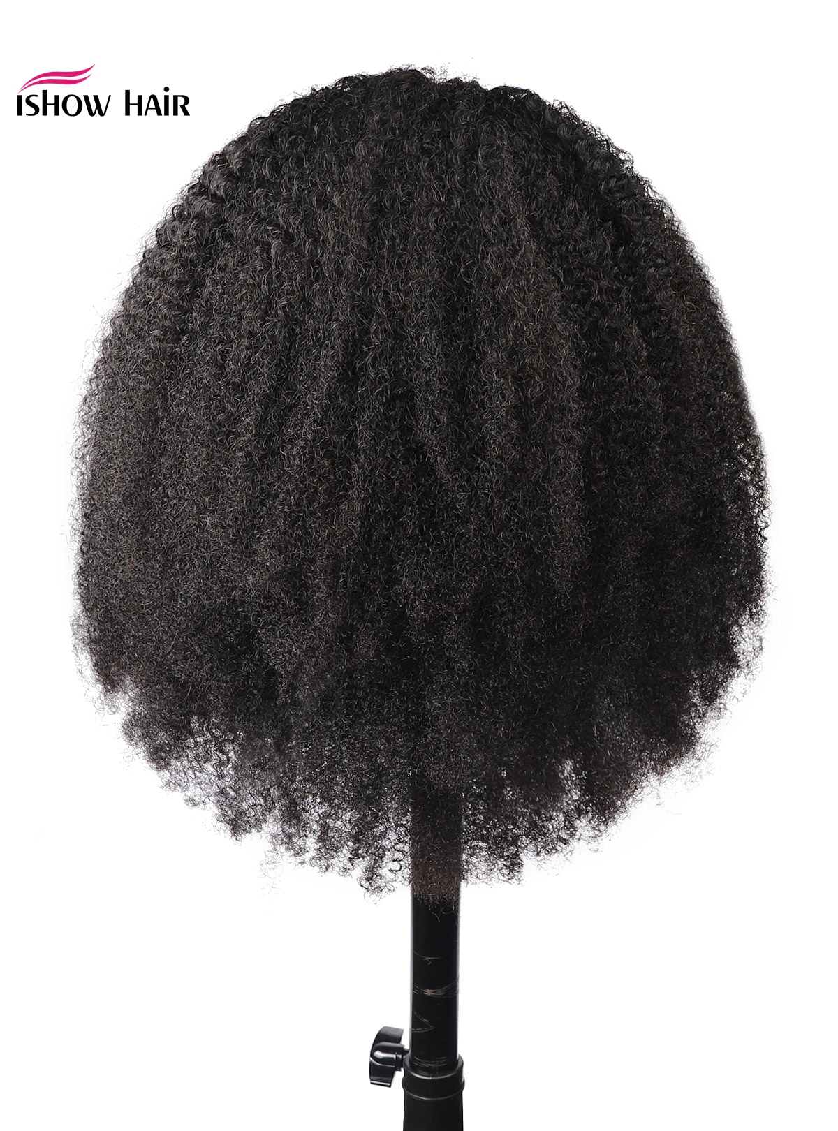 Ishow Afro Kinky Curly Short Bob Wigs Straight Human Hair Wigs with Bangs Loose Deep Body Peruvian None Lace Wigs Indian Hair Malaysian