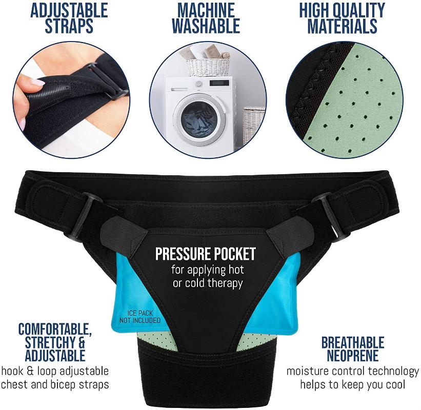 Left or Right Arm Shoulder Brace Men and Women Compression Support for Torn Rotator Cuff and Other Injuries Shoulder brace