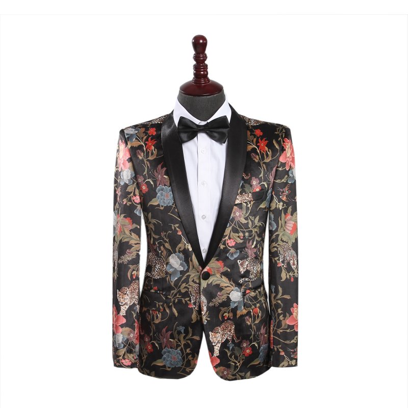 2020 Fashion Stage Costume Blazers Singer Jacket Floral Jacquard Slim Fit Print Blazer Prom Dress Suit Jacket Ensemble Homme, Color as picture
2020 Fashion Stage Costume Blazers Singer Jacket Floral Jacquard Slim Fit Print Blazer Prom Dress Suit Jacket Ensemble Homme, Color as picture