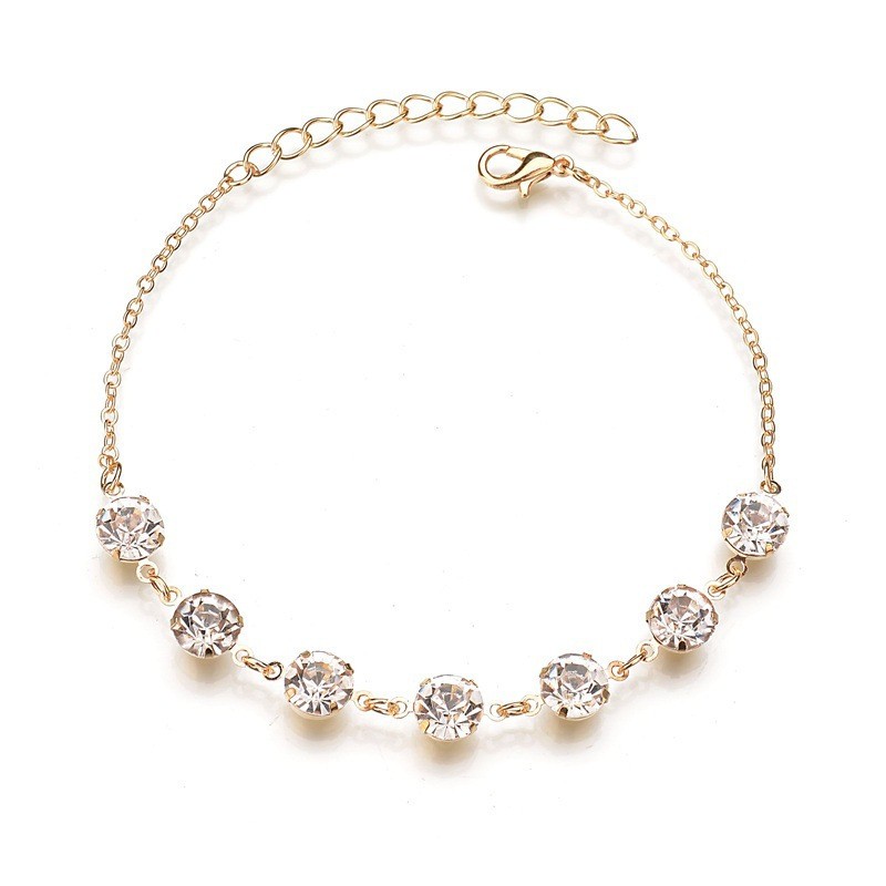 Fashion Rhinestone Anklets For Women Summer Beach Barefoot Jewelry Bohimia Crystal Ankle Bracelet Female Ankle