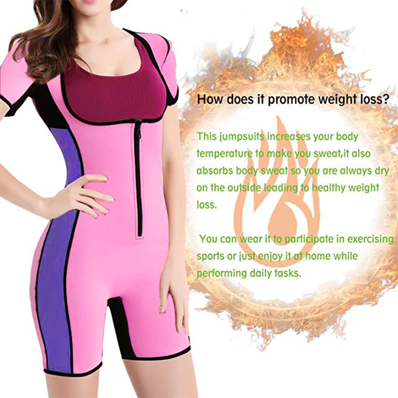 Hot Body Shapers Women's Slimming Shapewear with Zipper Neoprene Sauna Shorts Suit Underbust Bodysuit Leg Fajas Waist Trainer CX200731