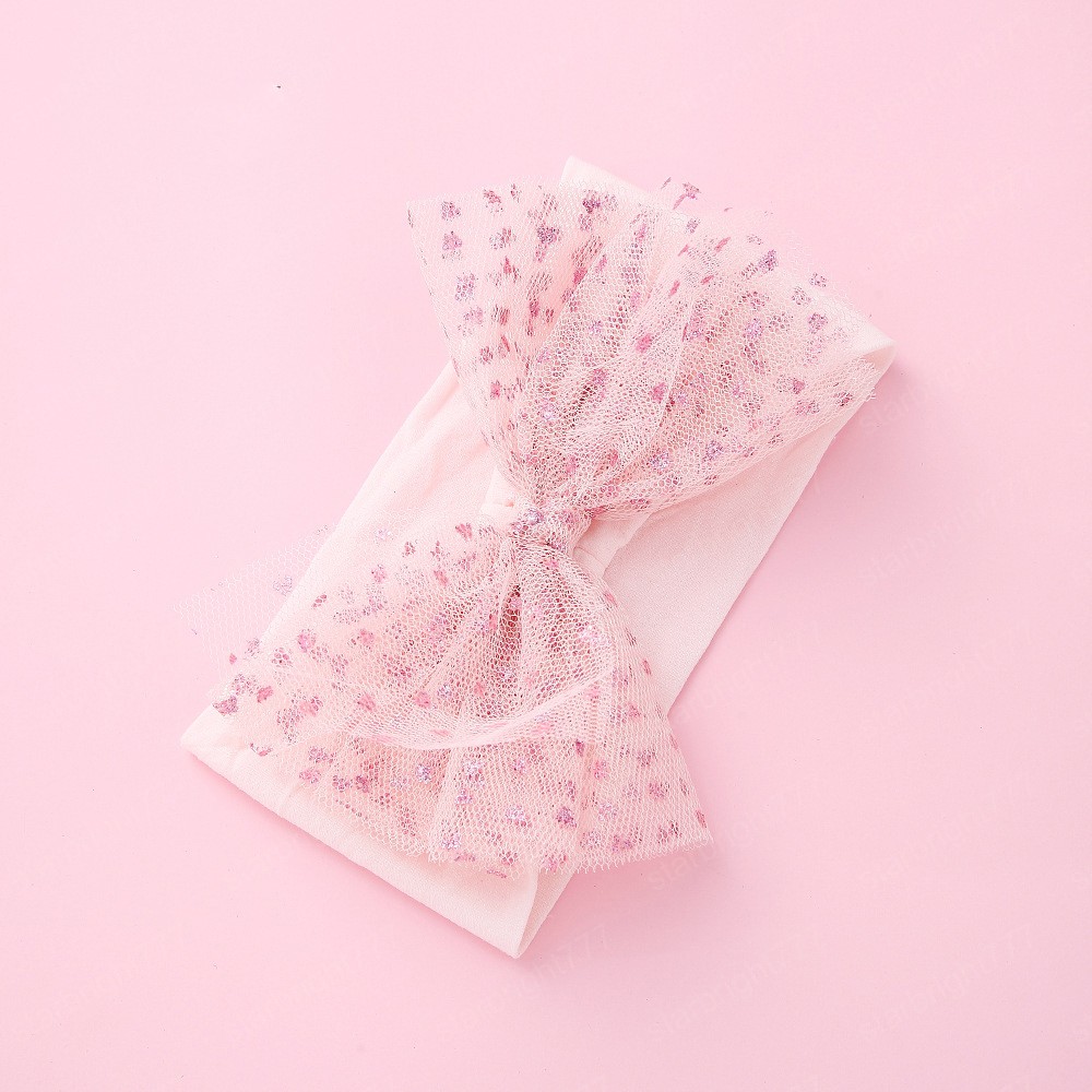 Baby Girls Bow Hair Band Europe Style Kids Big Bow Gauze Princess Hairbands Fashion Elastic Hair Bow Girl Hair Ornaments