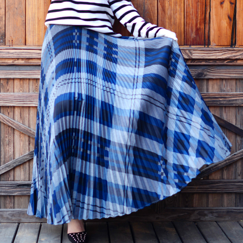 European American Style Autumn Winter Vintage Women Print High Waist long Pleated Skirt Holiday Ladies Fashion Long Faldas Warm, As photo
European American Style Autumn Winter Vintage Women Print High Waist long Pleated Skirt Holiday Ladies Fashion Long Faldas Warm, As photo