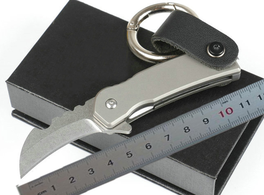 Jefrey Collins End High Mini Small Karambit Claw Folding Knife D2 Blade TC4 Titanium Alloy Handle With Repair Tool