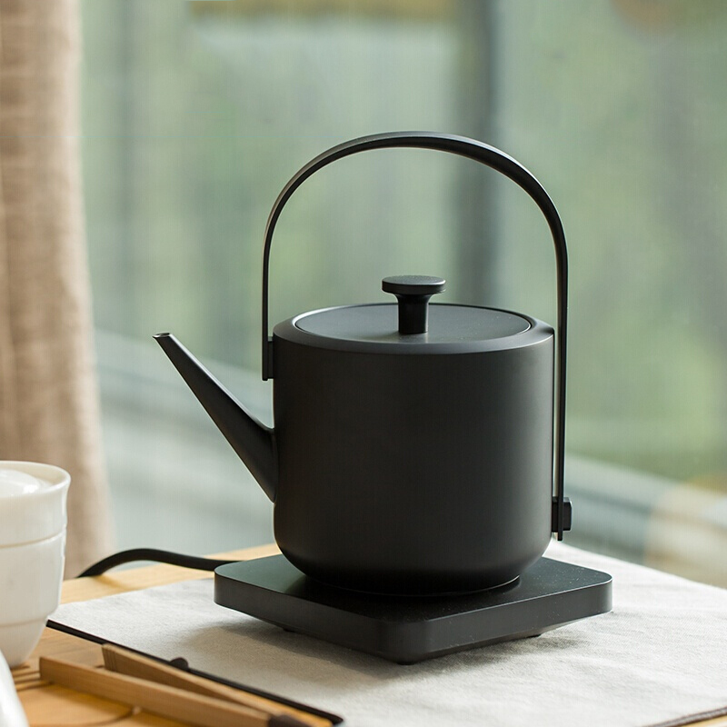 Japanese Retro Electric Kettle 1200W Household Classic Style Handle Electric Kettle 0.6L Capacity Water Boiler Hidden Switch