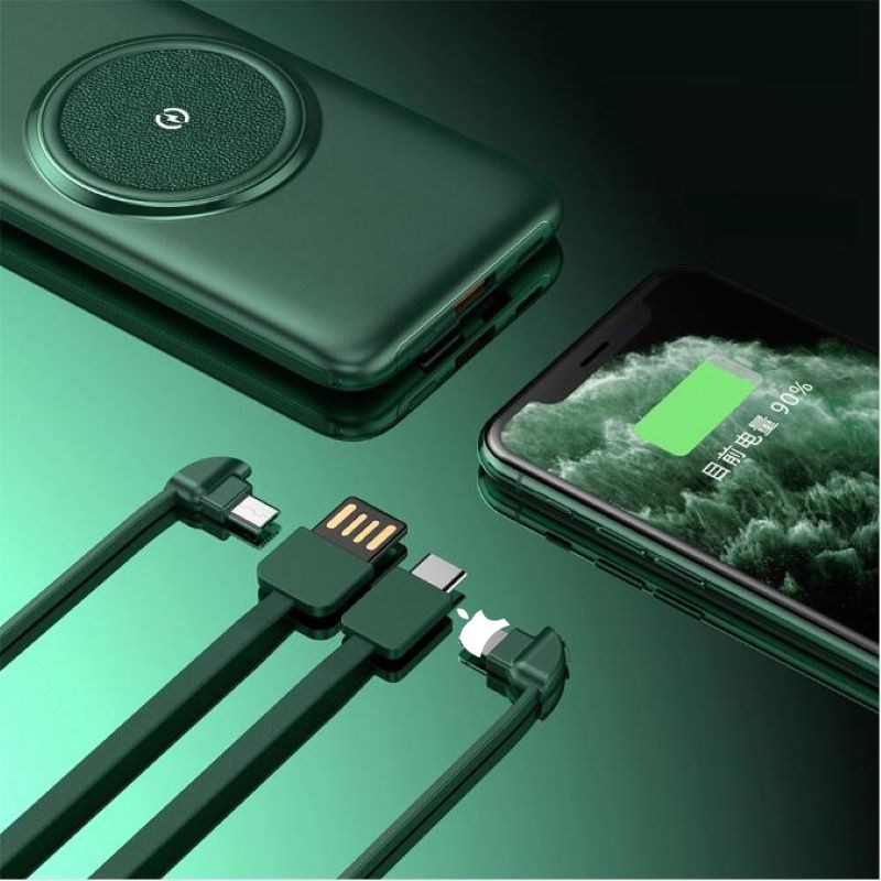 1000020000mAh Qi Wireless Charger Power Bank External Battery Wireless Charging Powerbank For iPhone11 X Samsung huawei Xiaomi Wi2