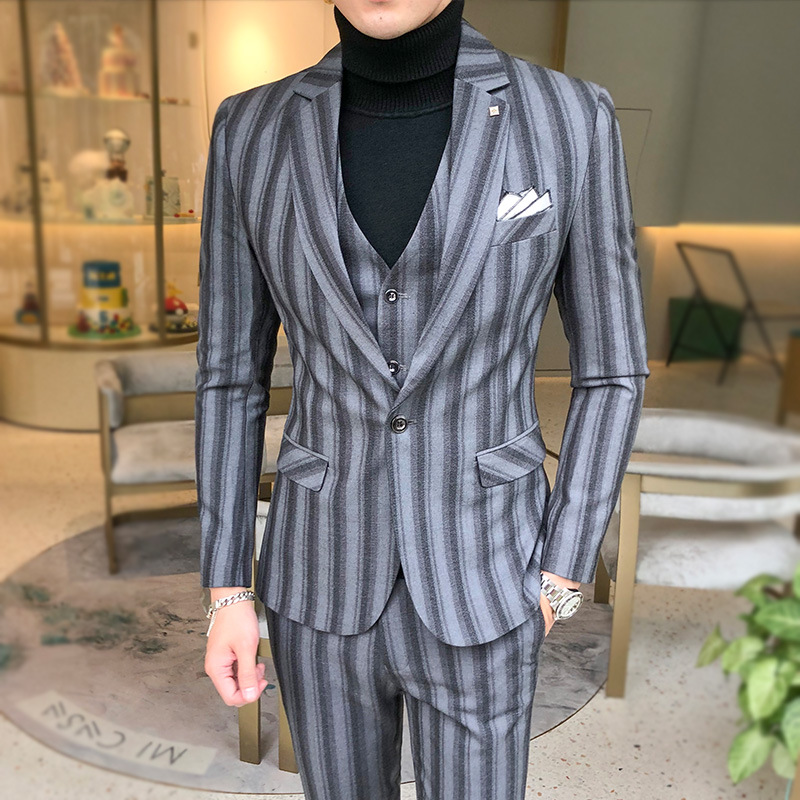 New Style for Autumn and Winter Suit. Suit, Korean Style Wedding Dress,3 Piece Suits Men, Mens Suit(Top + Vest + pants, Blue
New Style for Autumn and Winter Suit. Suit, Korean Style Wedding Dress,3 Piece Suits Men, Mens Suit(Top + Vest + pants, Blue