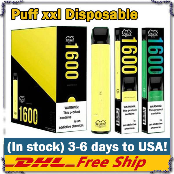 Newest PUFF XXL 1600 Puffs Hits Disposable Device Vape Pen Pre-filled Vapors e Cigs Cigarettes Portable System Starter Kit Vaporizers Xtra
Newest PUFF XXL 1600 Puffs Hits Disposable Device Vape Pen Pre-filled Vapors e Cigs Cigarettes Portable System Starter Kit Vaporizers Xtra