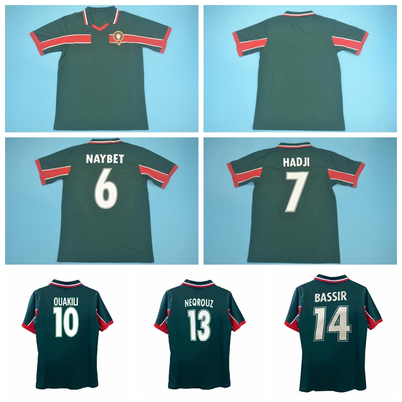 1998 Retro Morocco HADJI Soccer Jersey Vintage OUAKILI BASSIR ABRAMI NEQROUZ NAYBET MAROC EL HADRIOUI VICENTE HADDA Football Shirt Kits, Black;yellow
1998 Retro Morocco HADJI Soccer Jersey Vintage OUAKILI BASSIR ABRAMI NEQROUZ NAYBET MAROC EL HADRIOUI VICENTE HADDA Football Shirt Kits, Black;yellow