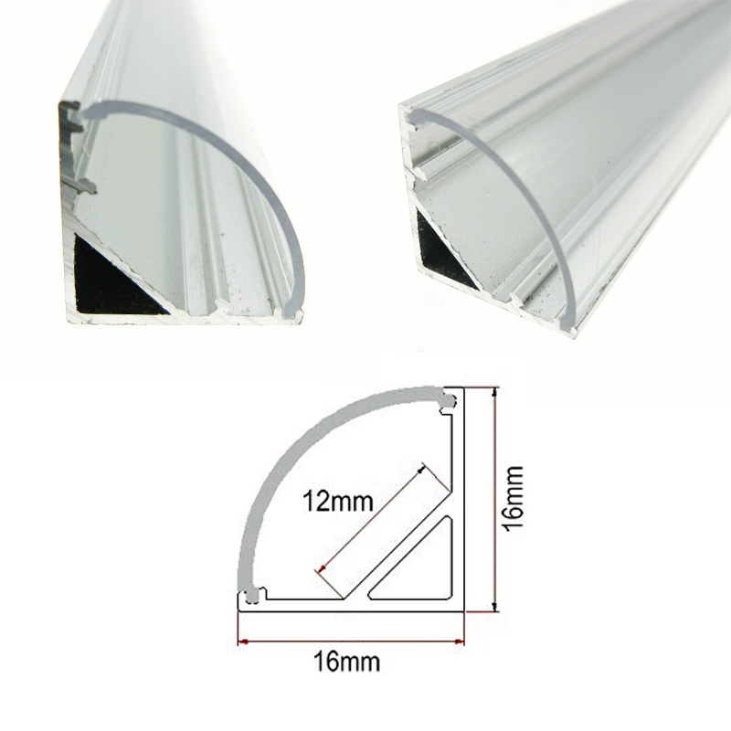 Wall Corner LED Bar Light DC 12V 50CM SMD 5730 Rigid LED Strip Light with V Type Aluminium Shell For Kitchen Under Cabinet