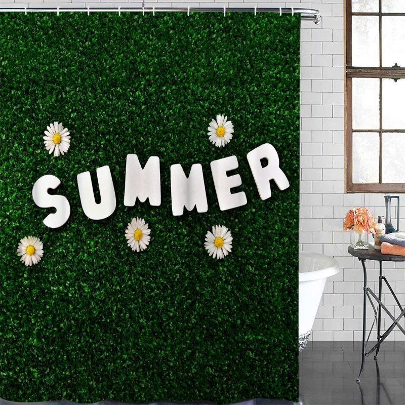 Summer Green Grassland Chrysanthemum Shower Curtain Waterproof and Mildewproof Polyester Fabric Bath Curtain Design
Summer Green Grassland Chrysanthemum Shower Curtain Waterproof and Mildewproof Polyester Fabric Bath Curtain Design