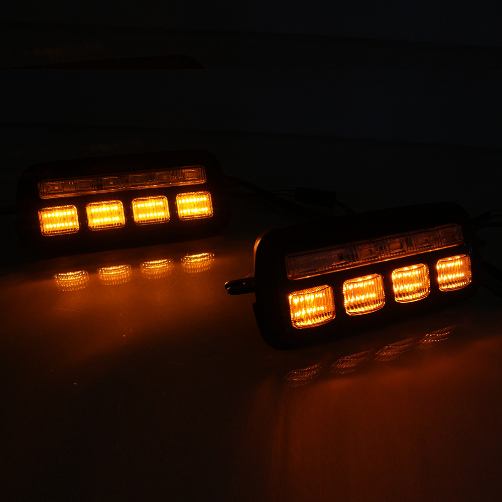2PCS for Lada Niva 4x4 1995-2019 with Running Turn Signal Light Lamp DRL Accessories LED Daytime Running Lights