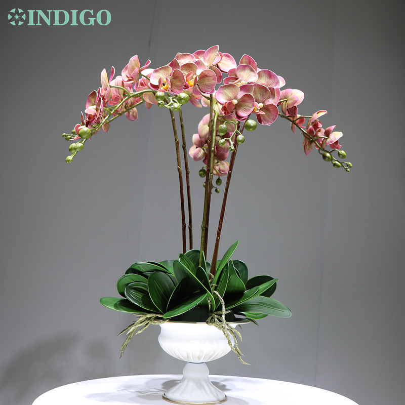 INDIGO-Purple Yellow Core Orchid Phalaenopsis DIY Flower Arrangment Real Touch Flower Office Home Table Decoration Free Shipping, 1 stem leaves
INDIGO-Purple Yellow Core Orchid Phalaenopsis DIY Flower Arrangment Real Touch Flower Office Home Table Decoration Free Shipping, 1 stem leaves