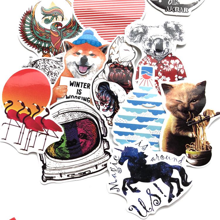10 Sets=1000PCS Fantasy World Anime Sticker Suitcase Guitar Waterproof Sticker