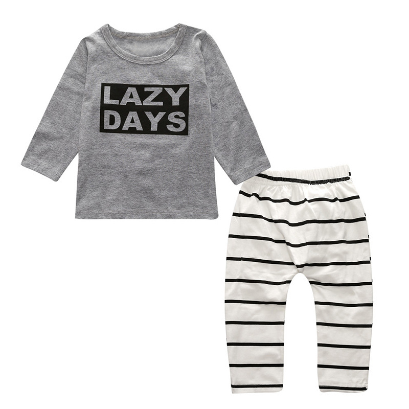 Autumn Children Clothing Set Cotton Kids Outfits Long Sleeve T-Shirt+Pants Letter Print Stripe 2 Pcs Set Newborn baby girl cloth, 80
Autumn Children Clothing Set Cotton Kids Outfits Long Sleeve T-Shirt+Pants Letter Print Stripe 2 Pcs Set Newborn baby girl cloth, 80