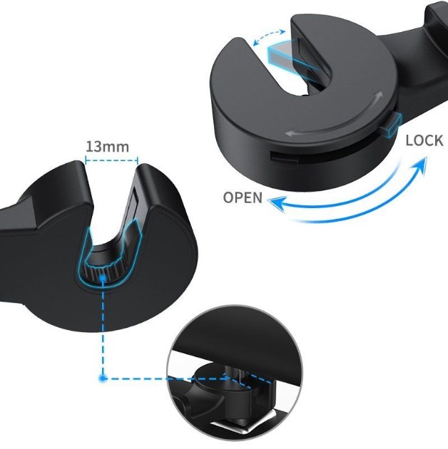 Tablet Voulttom 2pc/lot Phone Holder for Car Headrest hanger for tablet mobile Phone halterung back seat car tablet holder