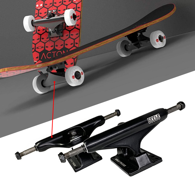 2Pcs 5.0 Inch Skateboard Bracket Parts Alloy Double-Rocker Longboard Skate Board Bridge High Quality Skate Trucks Accessories, Black
2Pcs 5.0 Inch Skateboard Bracket Parts Alloy Double-Rocker Longboard Skate Board Bridge High Quality Skate Trucks Accessories, Black