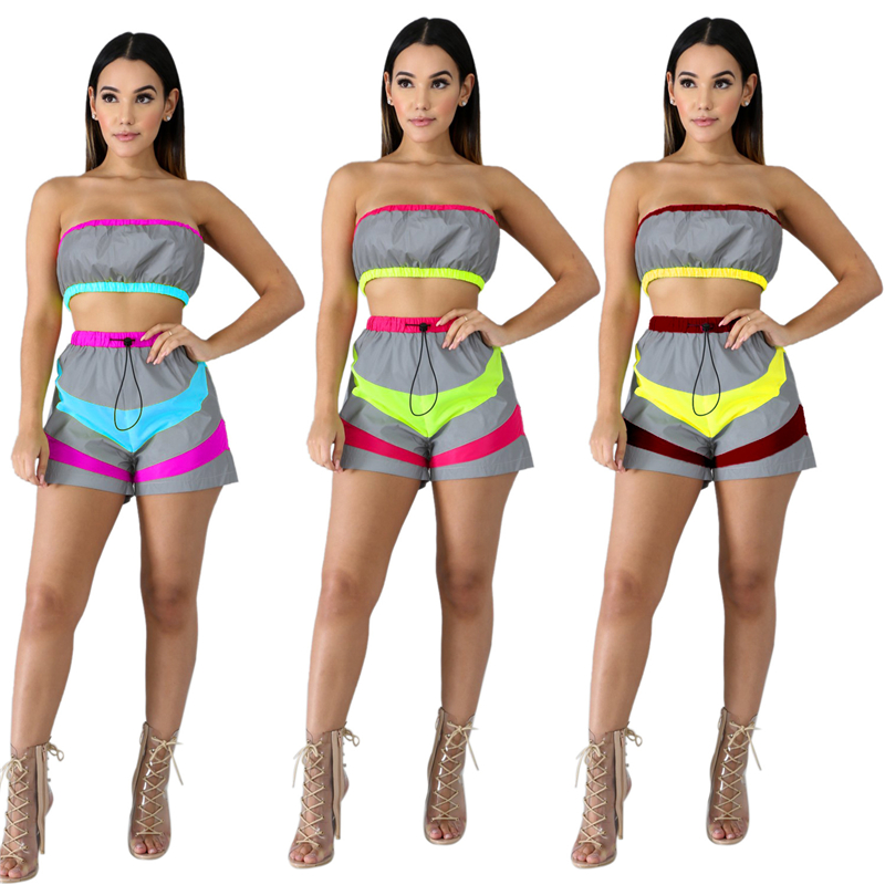 Women Sportswear Shorts Bandeau Top Two Piece Set Female Loose Quick Dry Workout Indoor Suit Gym Yoga Set Women Sexy Tracksuit
Women Sportswear Shorts Bandeau Top Two Piece Set Female Loose Quick Dry Workout Indoor Suit Gym Yoga Set Women Sexy Tracksuit