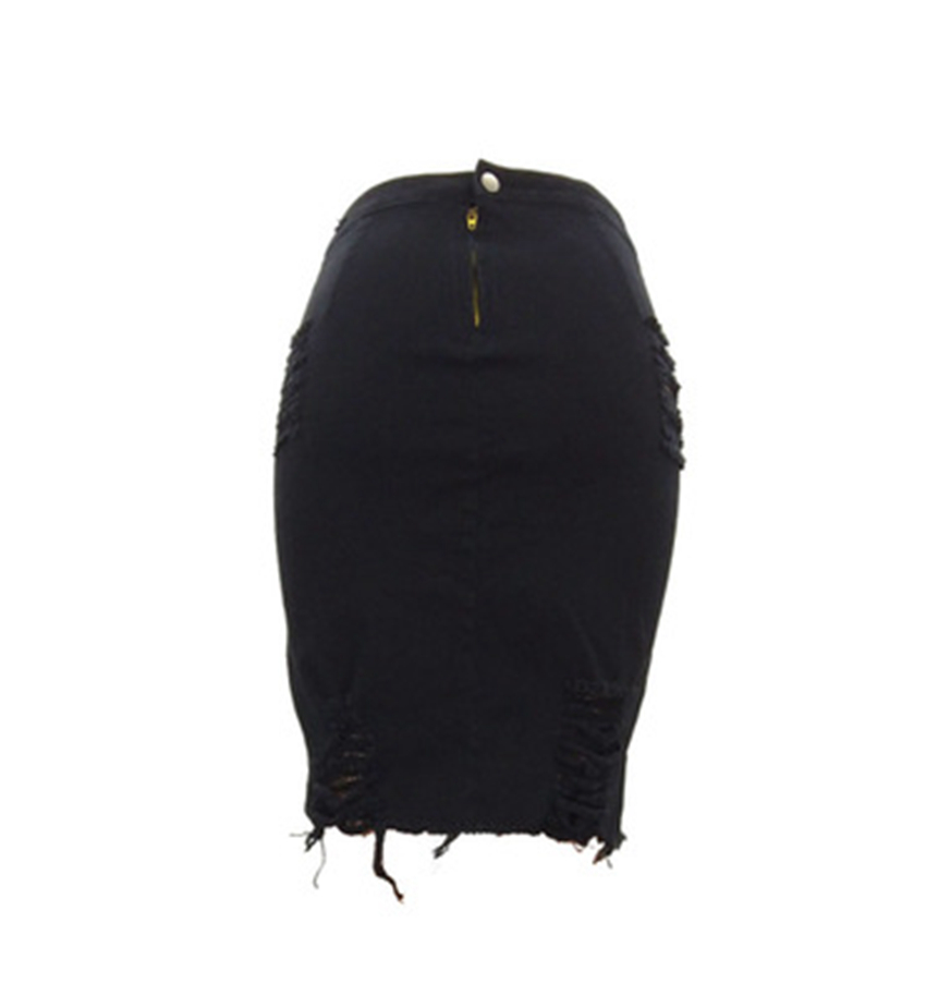 skirt Spot 2021 European-style spring and summer fashion casual net red burst models hole bag hip denim skirt support mixed batch