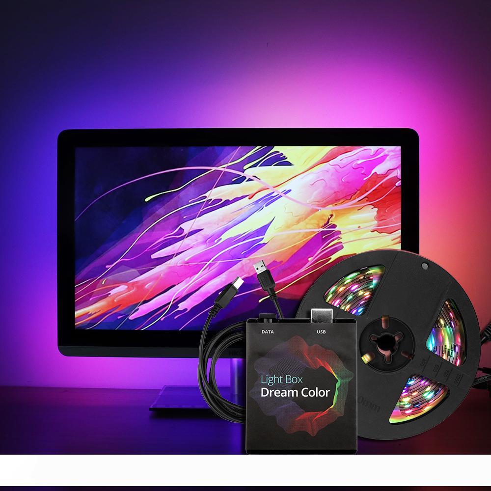 Ambilight USB LED Strip light 5050 RGB Dream color ws2812b strip for TV Desktop PC Screen Backlight lighting 1M 2M 3M 4M 5M
Ambilight USB LED Strip light 5050 RGB Dream color ws2812b strip for TV Desktop PC Screen Backlight lighting 1M 2M 3M 4M 5M