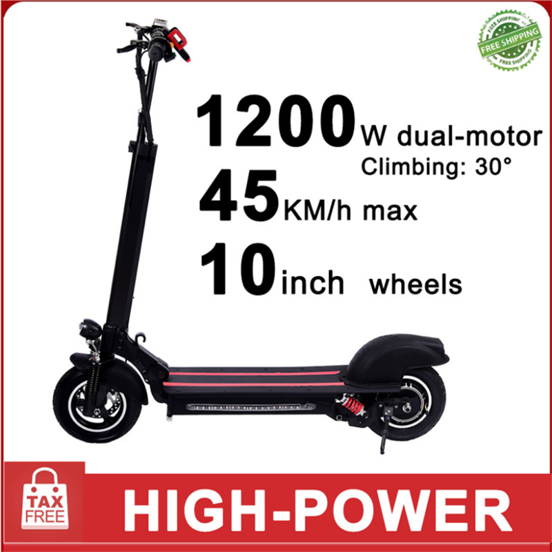 GYL002 Double drive 10inch Electric Scooter 1200W Smart E Scooters Skateboard Mini Foldable Hoverboard Longboard Adult 45km Battery
GYL002 Double drive 10inch Electric Scooter 1200W Smart E Scooters Skateboard Mini Foldable Hoverboard Longboard Adult 45km Battery