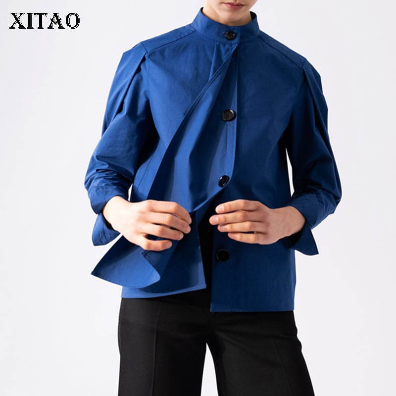 XITAO Solid Color Blouse Women Loose Fashion Casual All Match Stand Collar 2020 New Autumn Long Sleeve Shirt Goddess ZYQ4273, Blue zyq4273
XITAO Solid Color Blouse Women Loose Fashion Casual All Match Stand Collar 2020 New Autumn Long Sleeve Shirt Goddess ZYQ4273, Blue zyq4273