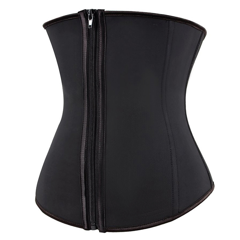 Hooks And Zipper Rubber Latex Waist Trainer Sexy Women Slimming Body Shaper Corsets Underbust Waist Cincher Corset Tops CX200727