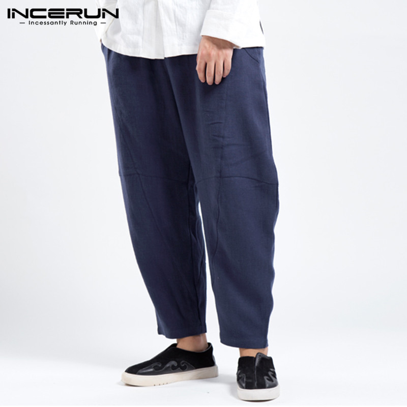 INCERUN Vintage Men Pants Joggers Cotton Solid Pantalon Loose Chinese Style Casual Elastic Waist Trousers Men Streetwear -5XL, Black
INCERUN Vintage Men Pants Joggers Cotton Solid Pantalon Loose Chinese Style Casual Elastic Waist Trousers Men Streetwear -5XL, Black