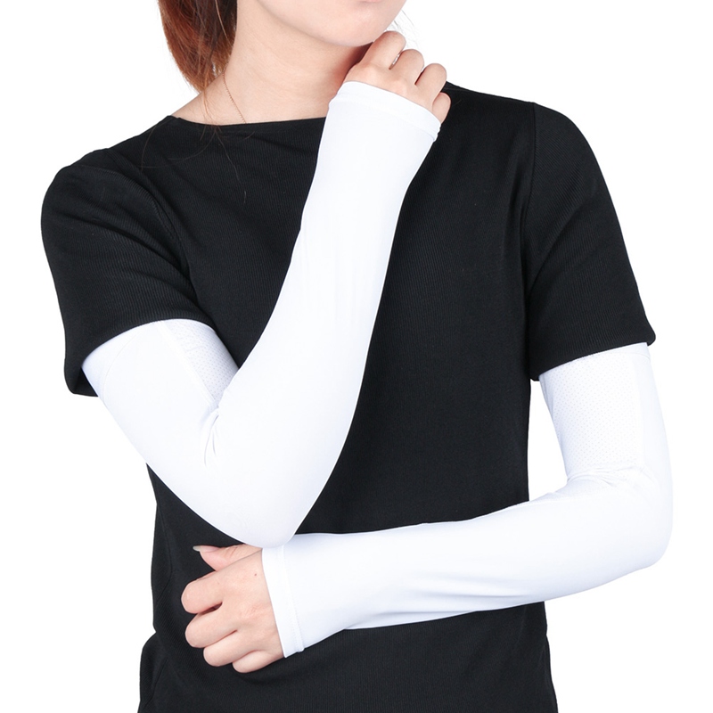 Summer Ice Silk Running Arm Sleeves Basketball Cycling Arm Warmer Running Fitness Hand Elbow UV Protection Breathable Sunshade, White
Summer Ice Silk Running Arm Sleeves Basketball Cycling Arm Warmer Running Fitness Hand Elbow UV Protection Breathable Sunshade, White