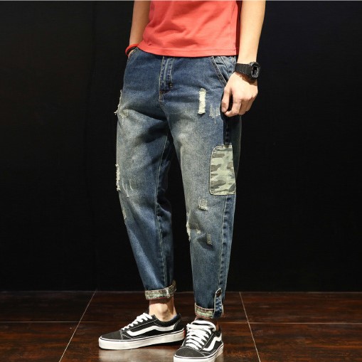 Vintage Ankle-Length Mens Jeans Cuffs Hollow Out Plus Size Solid Color Blue Pants Denim Mens Trousers 2020 Men Clothes OMP205008
Vintage Ankle-Length Mens Jeans Cuffs Hollow Out Plus Size Solid Color Blue Pants Denim Mens Trousers 2020 Men Clothes OMP205008