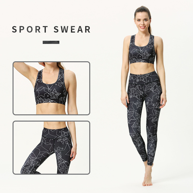 Yoga Leggings Sports Bra Set Yoga Set Sport Clothing Workout Women Running Gym Sportswear Printing Suit Fitness, Style 1 
Yoga Leggings Sports Bra Set Yoga Set Sport Clothing Workout Women Running Gym Sportswear Printing Suit Fitness, Style 1