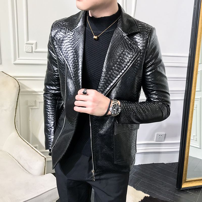 Men Leather Jacket Autumn 2020 New Men's High quality Fashion shiny PU Leather Jacket Suit Slim Casual Men's, Black
Men Leather Jacket Autumn 2020 New Men's High quality Fashion shiny PU Leather Jacket Suit Slim Casual Men's, Black