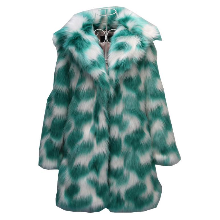 Women Fahsion Slim Fit Fake Fur Overcoats Oversized Mixed Color Korean Female Long Section Winter Autumn Faux Fur Outwears S121, Green
Women Fahsion Slim Fit Fake Fur Overcoats Oversized Mixed Color Korean Female Long Section Winter Autumn Faux Fur Outwears S121, Green